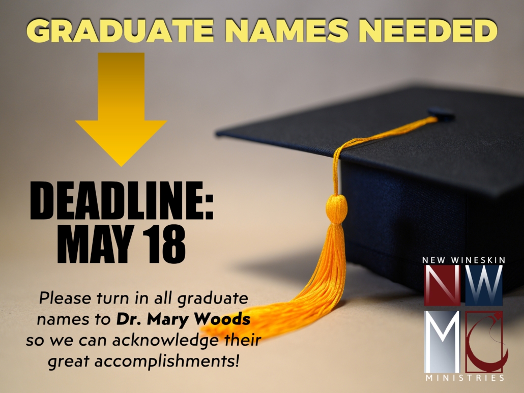 Graduation Students Names Share Graduate Names! - New Wineskin Ministries